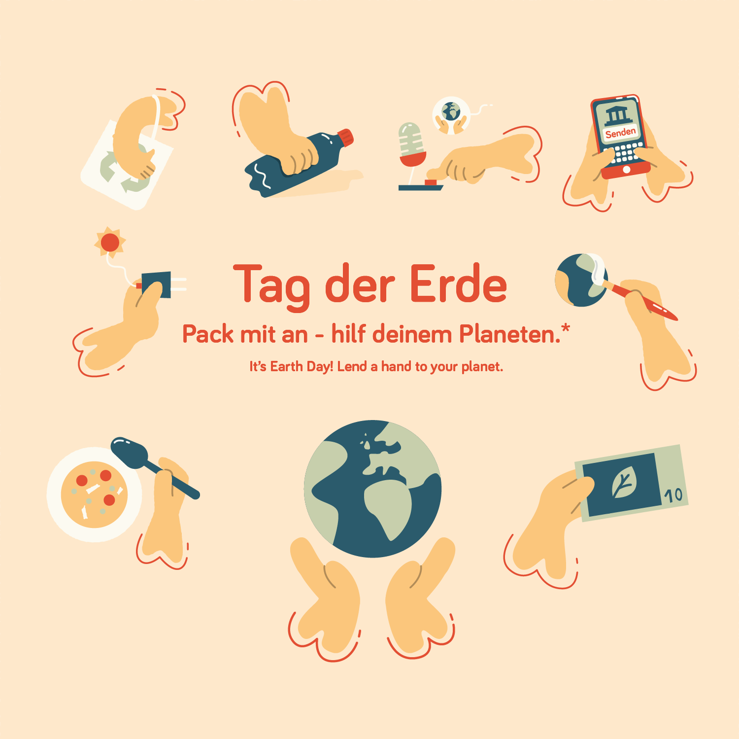 Icon Illustration und Infografik - Zum Tag der Erde / Earth Day — ELISABETH  DEIM